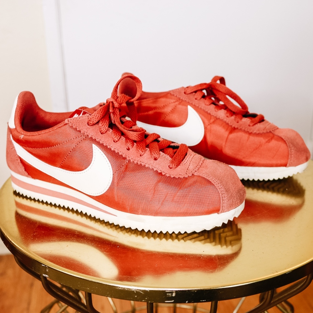 NIKE Classic Cortez Nylon with Orange Shoe